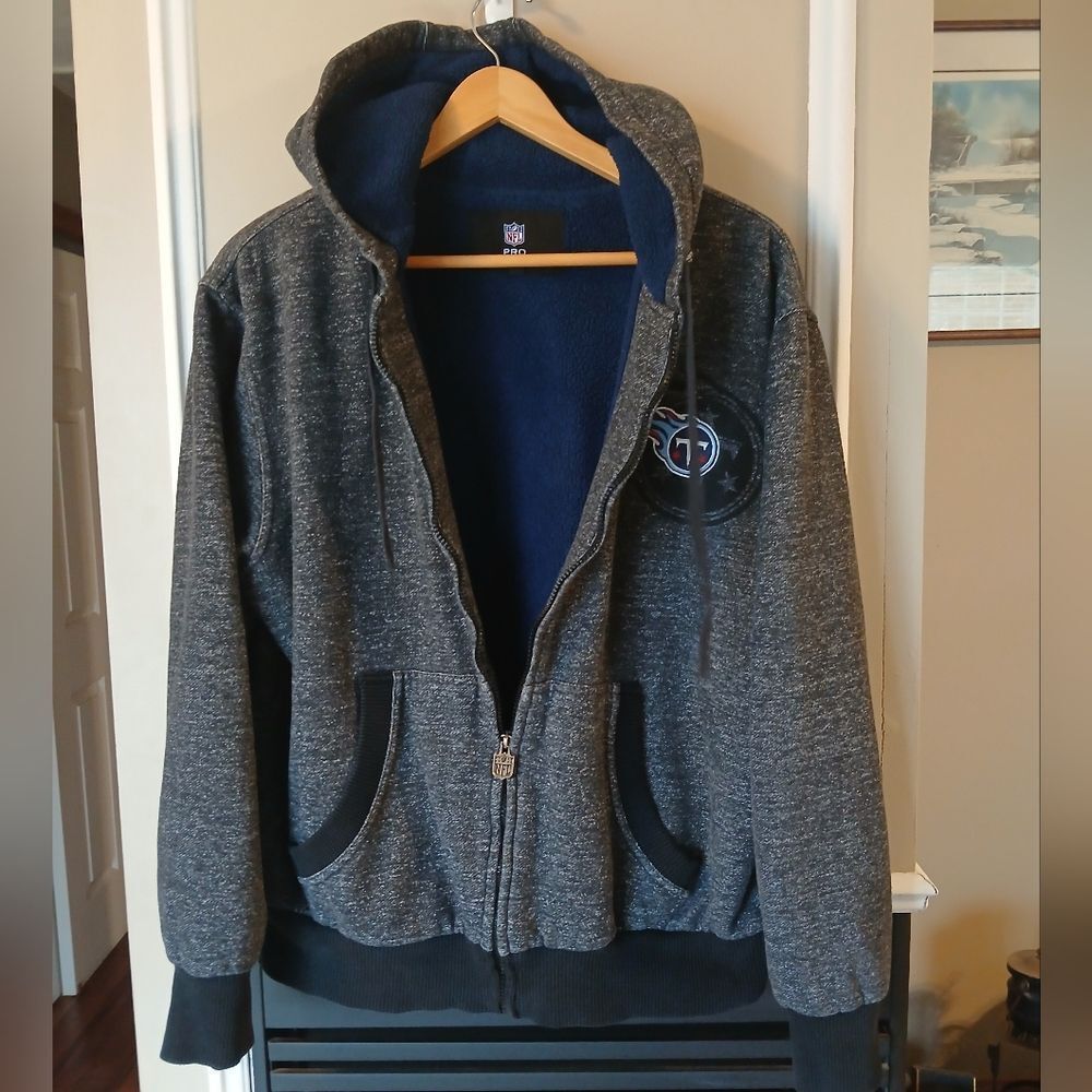 NFL Pro Line Tennessee Titans Full Zip Hooded Jacket Size Large - Picture 7 of 10